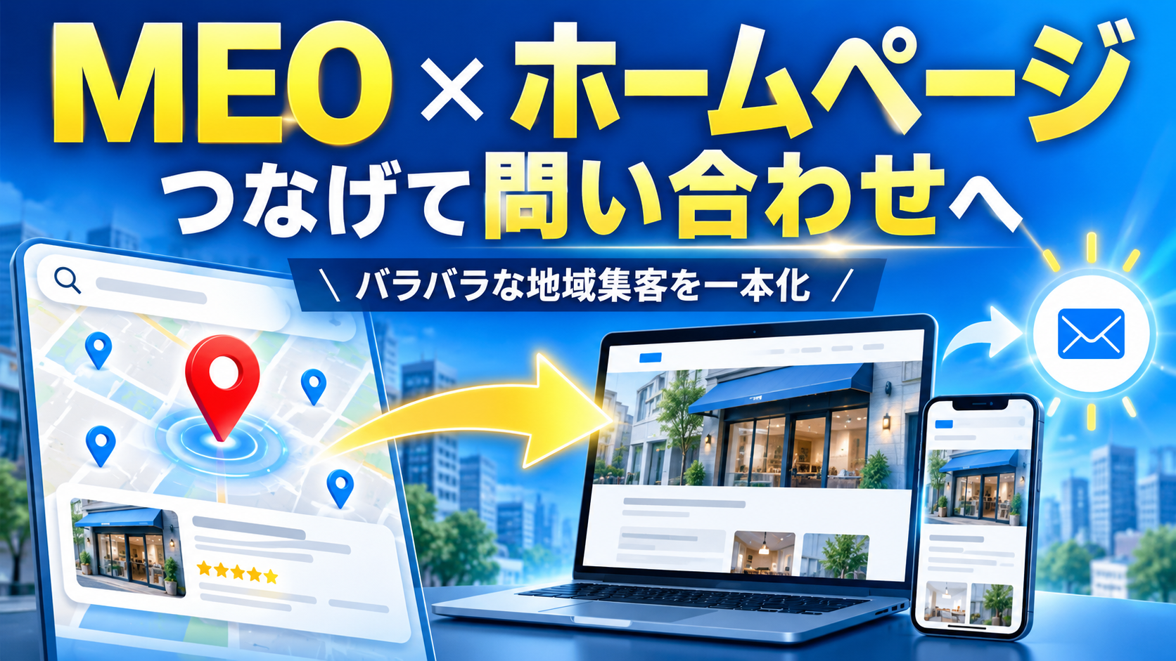 MEOとホームページをつなげて問い合わせへ導く地域集客